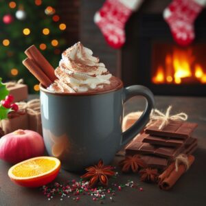 Gorąca czekolada - stanowisko z gorącą czekoladą