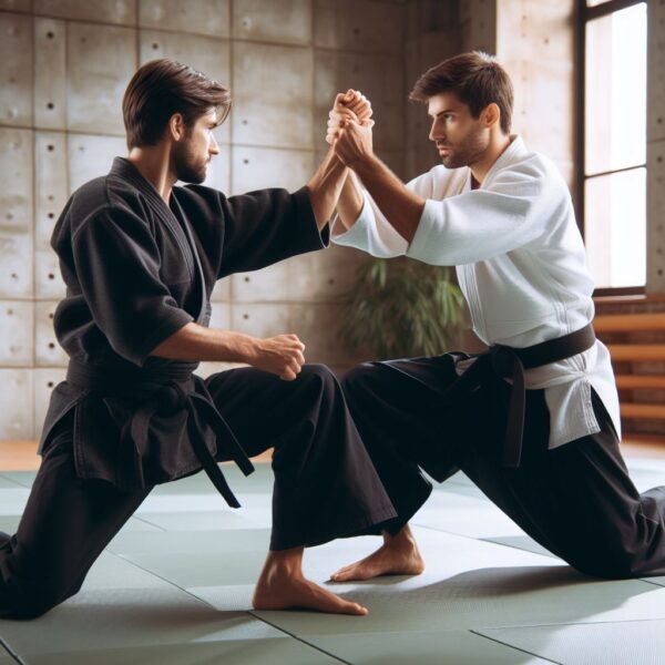 Pokaz sztuk walki na evencie - aikido