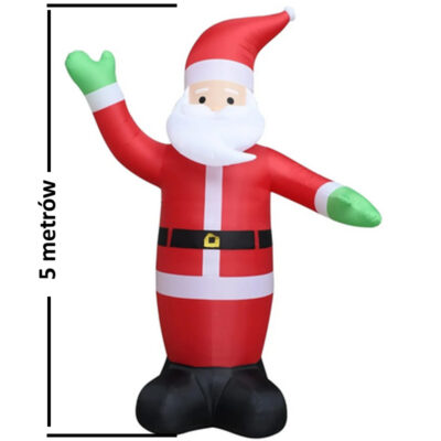 Nadmuchiwany Mikołaj, wynajem, dekoracje świąteczne